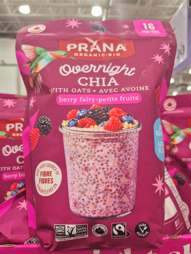 Prana Overnight Berry Fairy Chia with Oats - 1 x 800 Grams